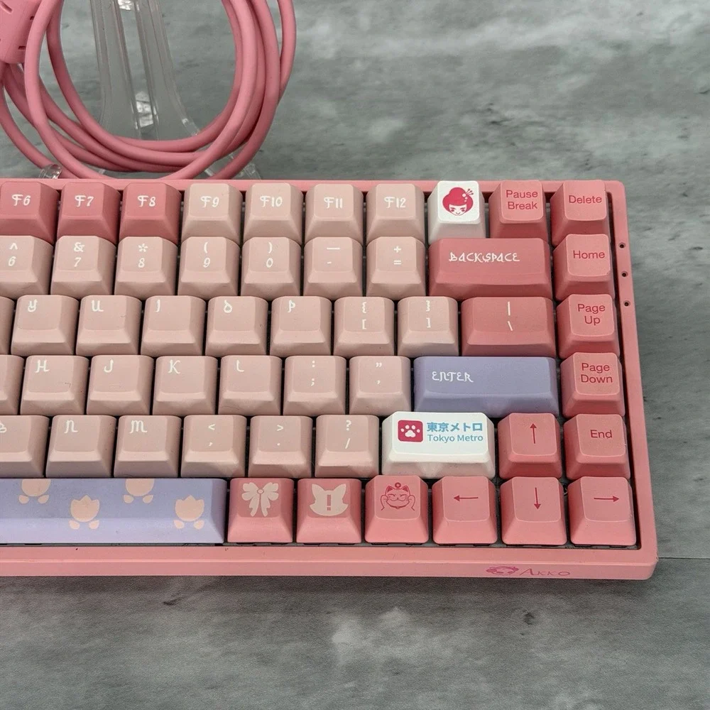 Akko 3084 B Plus Mechanical Keyboard Black/Purple/ White Tokyo Style